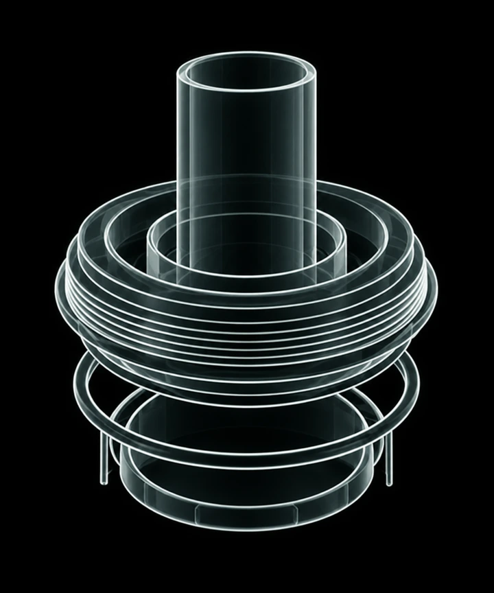 Lower ring assembly with complete central sleeve